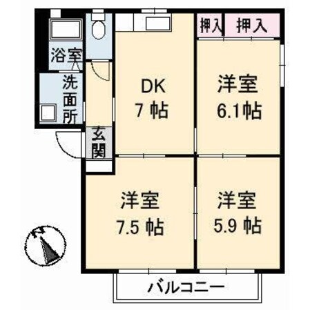 シャーメゾン殿町の物件間取画像